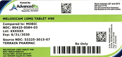 Meloxicam 15mg #90 (Meloxicam 15mg 80425 0584 03)